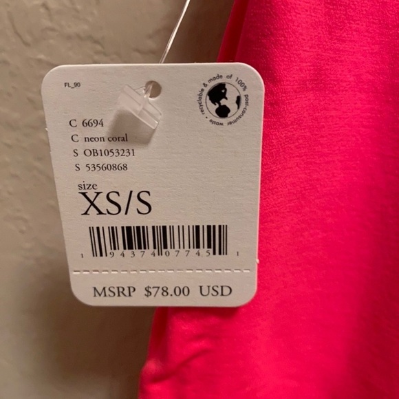 Free People FP Movement Good Karma Leggings In Neon Coral. NEW - Picture 8 of 12